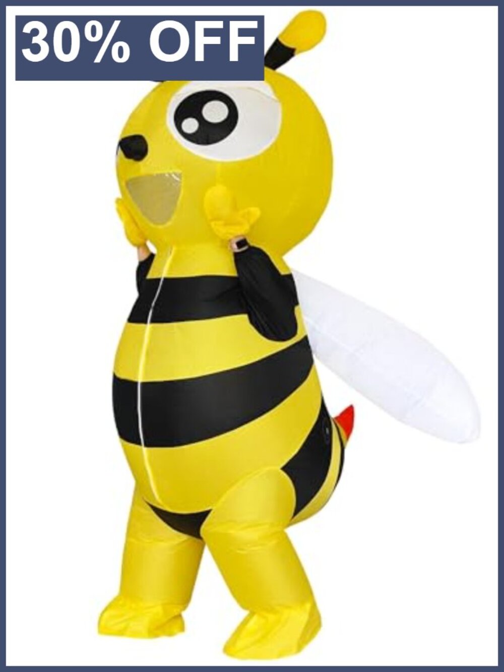 Inflatable Bumble Bee Costume Adult Funny Blow Up Halloween Outfit Unisex
